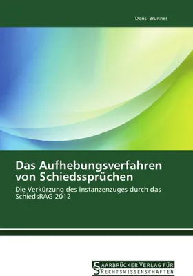 Produktbild von Das Aufhebungsverfahren von Schiedssprüchen