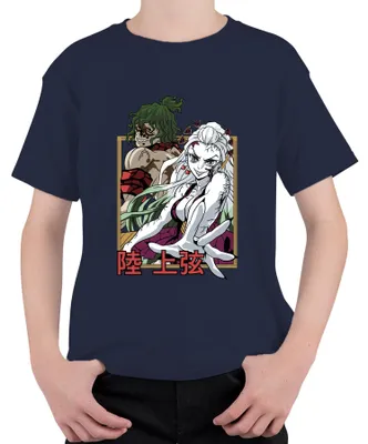 Zdjęcie produktu dla Kimetsu no Yaiba Daki Gyutaro Demons Anime Gift Manga Uni  Koszulka dziecięca, Granatowy, 116