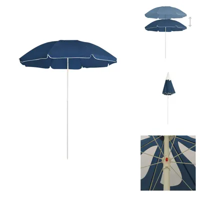 Produktbild von vidaXL Sonnenschirm mit Stahlmast Blau 180 cm - Sonnenschirme & Sonnenschutze