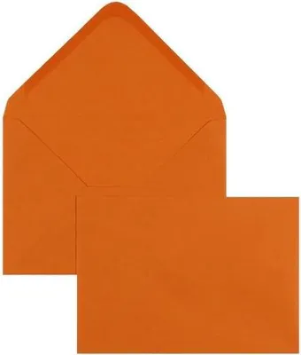 Produktbild von Briefumschläge 133x184mm 100g/qm gummiert VE=100 Stück pastellorange