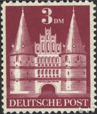 Produktbild von Briefmarken Bizone (Alliierte Besetzung) 1948 Mi 99Y I B mit Falz Bauten