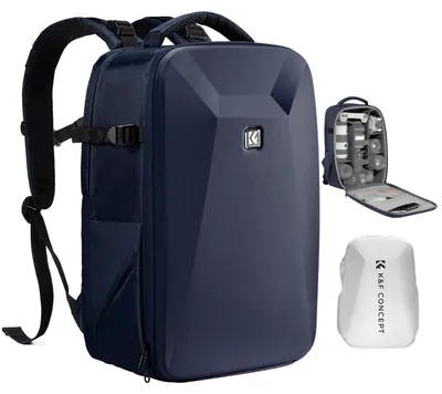 Image de Sac à dos K&F CONCEPT pour appareil photo, sac de protection rigide pour appareil photo, compatible avec les écrans de 15,6 pouces