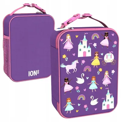 Produktbild von Ion8 Isolierte Lunchtasche – Schultasche Für Frühstück Und Trinkflasche „Princess“