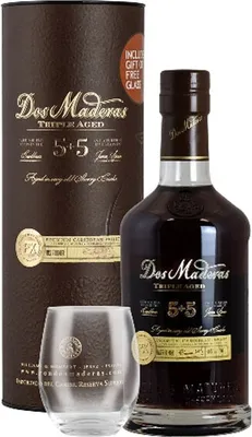 Produktbild von Dos Maderas 5 + 5 Triple Aged PX Rum + Glas, 40% Vol. 0,7 l