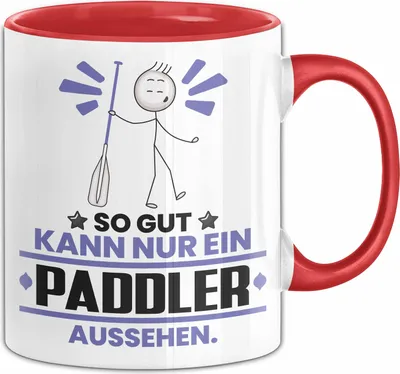 Produktbild von Paddler Geschenk Tasse So Gut Kann Nur Ein Paddler Aussehen Geschenkidee Kaffee-Becher (Rot)