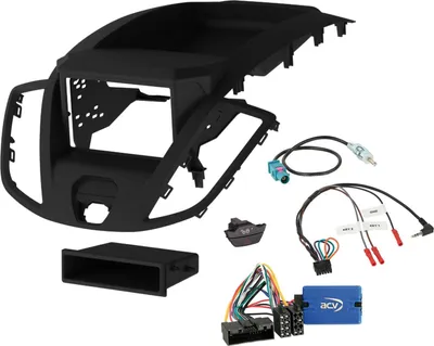 Productafbeelding van 2-DIN autoradio-set, compatibel met Ford Transit V363 (2014-2019), met analoge stuurwielbediening en dashboardopening