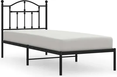 Obrázek produktu pro vidaXL Postel s čelem kovová černá 80x200 cm