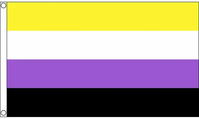 Nicht-binäre Flagge 150 x 90 cm, Polyester, LGBTQ+
