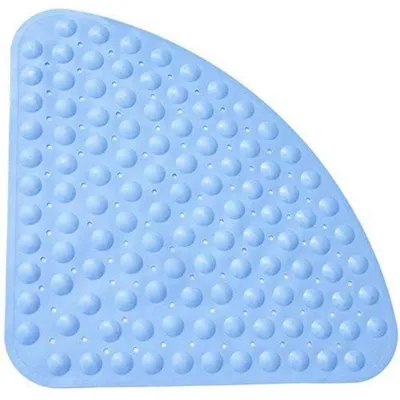 Immagine prodotto di Tappetino antiscivolo in gomma per doccia, antibatterico, con ventose, 54x54 cm, colore blu