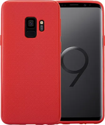 Immagine prodotto di Custodia per cellulare per Samsung Galaxy S9 SM-G960 5.8 pollici Custodia protettiva in silicone cover in materiale morbido elastico rosso