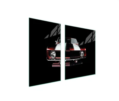 Immagine prodotto di Piastre copri fornelli 2 pezzi 100x52 Vetroceramica copri piano cottura vetro tagliere auto sportive auto