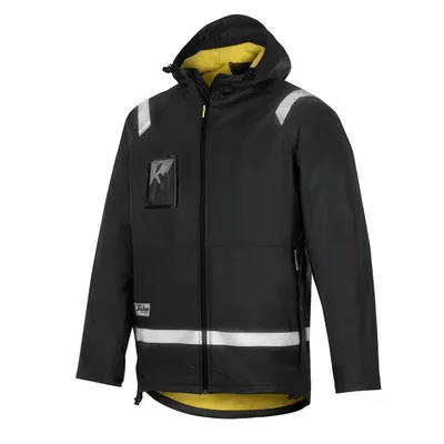 Produktbild von Snickers Wasserdichte PolyurethanRegen Arbeitsjacke, EN 343 Schwarz-S