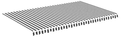 Obrázok produktu pre vidaXL Náhradný materiál na markízu, farba antracit a biela, rozmer 500x300 cm, materiál: polyester