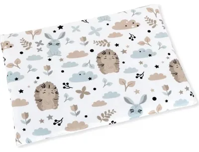 Obrázok produktu pre Vankúš do postieľky pre dojča - 42x32 cm - tenký - modrý,hnedý