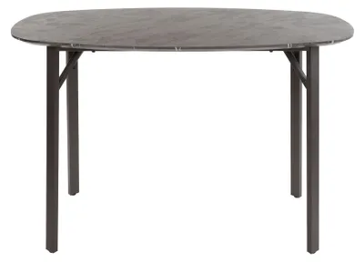 Image de Table à manger FURNLUX Marbre onyx noir et noir 140 cm / Couleur principale : noir / Dimensions : 140 x 92 x 75 cm