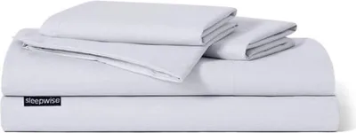 Image de Sleepwise Parure de Lit, Housse de Couette et Taie d'Oreille pour Lit Simple, Linge de Lit Adulte 1 Personne en Coton Bio Non Toxique, Lavables en Machine, Respirantes, Hypoallergéniques, 155x200