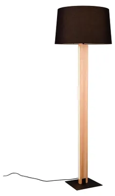 Immagine prodotto di Lampada da terra 150 cm con paralume in legno e tessuto