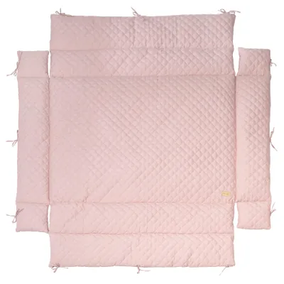 Produktbild von roba Laufgittereinlage 'roba Style' - Laufgitter 75x100 cm bis 100x100 cm - Einlage mit Seitenpolster - Rosa / Mauve