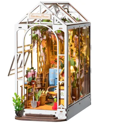 Produktbild von Rolife DIY Book Nook Puzzle Feriengartenhaus Holzbausatz Bücherregal