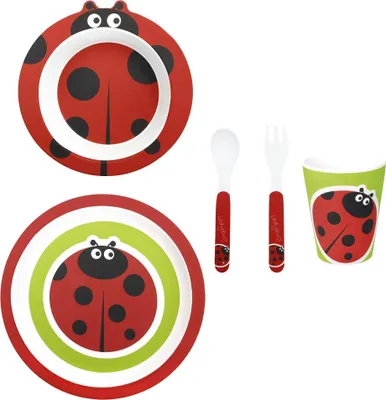 Produktbild von 5-teiliges Melamin-Marienkäfer-Babyset