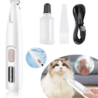 Produktbild von Pfotentrimmer, Pfotentrimmer für Hunde Extra Leise, Hundepfoten Trimmer Mit LED-Licht