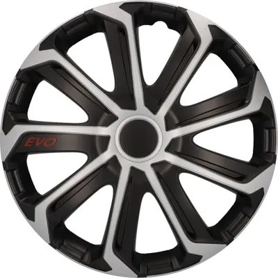 Produktbild von Cartrend Radzierblende EVO 35 cm 35 cm (14 Zoll) silber schwarz 4 stück
