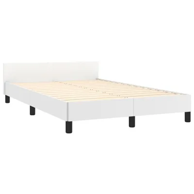 Produktbild von CLORIS Bettgestell mit Kopfteil Weiß 120x190 cm Kunstleder 379542