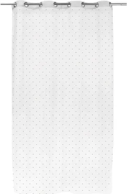 Image de Voilage tamisant, Swan blanc et doré l.140 x H.250 cm
