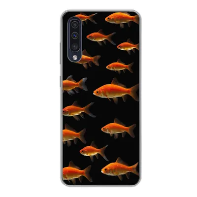 Produktbild von MuchoWow® Handyhülle Schutzhülle Hülle für Samsung Galaxy A50 Goldfisch - Tiere - Schwarz Silikon Softcase Handy Hülle - Mobiltelefonhülle
