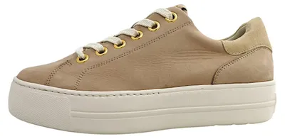 Image de Chaussures de sport pour femmes Paul Green, modèle à lacets, couleur beige, style décontracté