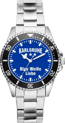 Produktbild von KIESENBERG Herrenuhr Armbanduhr Karlsruhe Geschenk Fan Artikel Zubehör Fanartikel Analog Quartz Uhr 6031