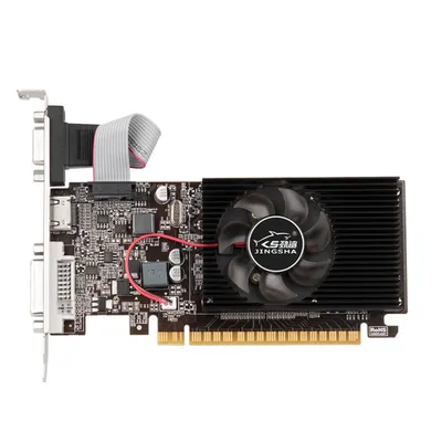 Produktbild von JINGSHA GT610 Grafikkarte, 2 GB/DDR3/64 Bit Speicher, Grafikkarte, Computer-Grafikkarte mit HD+VGA-Anschluessen fuer Buerounterhaltung