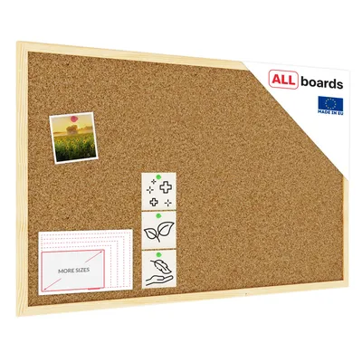 Produktbild von Pinnwand, Korktafel 80x40 cm, Naturholzrahmen