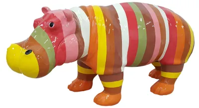 Produktbild von Designer Abstrakte Figur Moderne Figuren Dekoration Nilpferd Garten Skulpturen