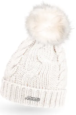 Imagen del producto de Gorro de lana para mujer, ideal para el invierno, con pompón, diseño de trenzas, forrado y con pompón Neverless®, talla única