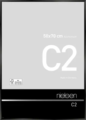 Produktbild von nielsen Aluminium Bilderrahmen C2, 50x70 cm, Eloxal Schwarz Glanz