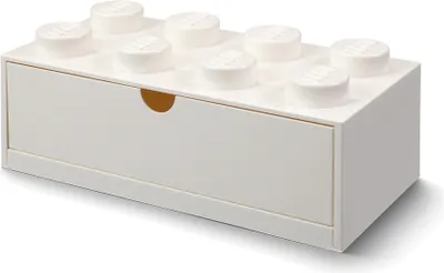 Produktbild von LEGO Schreibtischschublade 8 (weiß, Noppen)