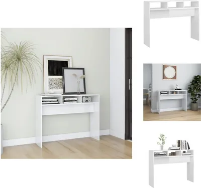 Obrázek produktu pro vidaXL Konzolový stolek vysoký lesk bílý 105x30x80 cm materiál na bázi dřeva - Odkládací stolky