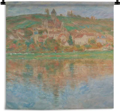 Produktbild von MuchoWow® Wandteppich Wandbehang Vétheuil - Claude Monet 150x150 cm Tapisserie Dekoration Wandtuch - Wohnaccessoires - Modernes