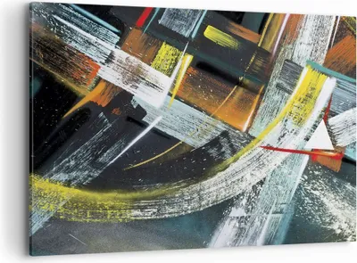 Produktbild von Bild auf Leinwand - Leinwandbild - Einteilig - Abstraktion Graffiti Bunt - 120x80cm - Wand Bild - Wanddeko - Wandbilder - Leinwanddruck - Bilder - Wanddekoration - Leinwand bilder - AA120x80-4157
