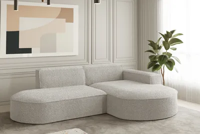 Produktbild von Kaiser Möbel Ecksofa Designer MODENA STUDIO stoff LOOP Creme Rechts