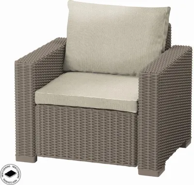 Obrázek produktu pro Keter 252898, Salonek, Terasa, Tvrdé sedadlo, Tvrdé opěradlo zad, Pryskyřice, Cappuccino, 240 kg