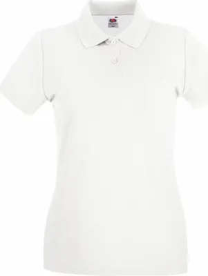 Produktbild von Fruit of the Loom - Lady-Fit Premium Polo - White - XS