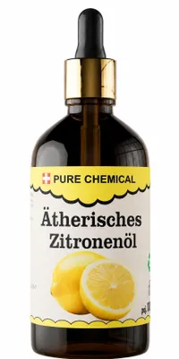 Produktbild von Pure Chemical™ Zitronenöl 30 ml, 100% natürliches ätherisches Öl, Citrus Limon Peel Oil, für Diffuser, Aromatherapie & DIY-Kosmetik