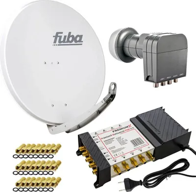 Produktbild von Fuba DAA 850 G Sat Anlage Alu Quattro LNB PremiumX 5/8 Multiswitch F-Stecker