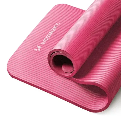 Zdjęcie produktu dla Wozinsky mata do ćwiczeń 183 x 61 x 1,5 cm gruba mata gimnastyczna do jogi - różowa