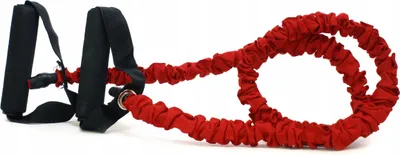 Produktbild von Fitness Widerstandsband 110cm mit Griffen - Expander für Ganzkörpertraining & Yoga