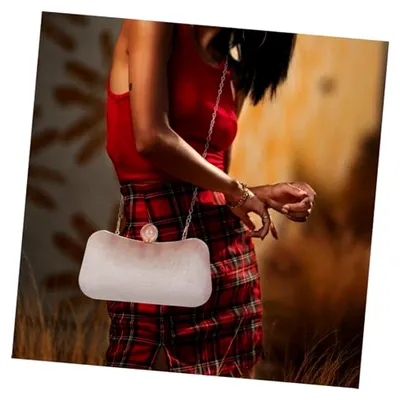 Produktbild von Elegante Damen Clutch mit Perlenverschluss für Abendveranstaltungen