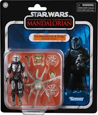 Produktbild von Hasbro F5322 Disney Star Wars The Mandalorian und Grogu Maldo Kreis, Spielset Actionfiguren, Baby Yoda, Kämpfer, 3 Spinnenmonster, Star Wars the Vintage Collection