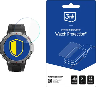 Obrázek produktu pro Hybridní sklo pro Amazfit T-Rex 3, 3mk ochrana hodinek, 3 kusy